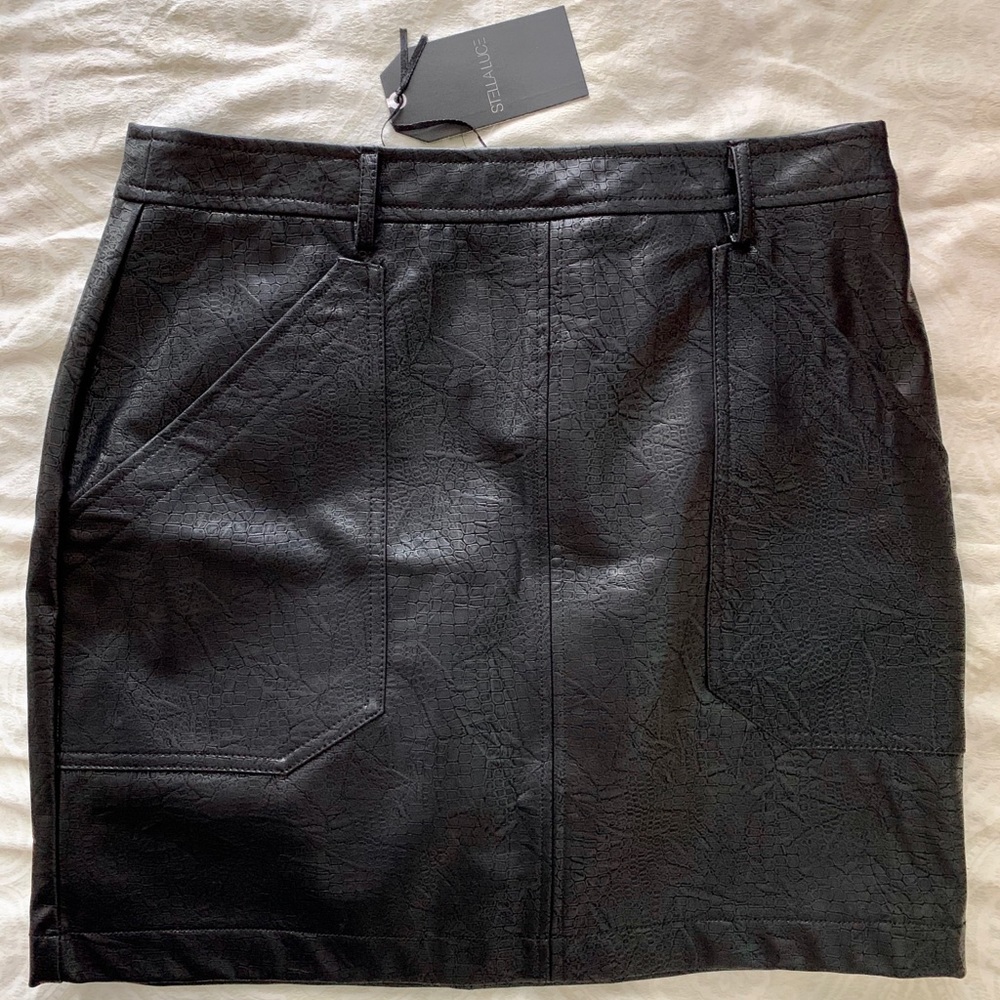 Stella Luce Vegan Leather Miniskirt